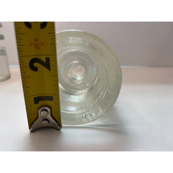 Set of 2 TS Hemingray 8-62 Clear Glass Insulators DIY Lighting - Picture 7 of 7